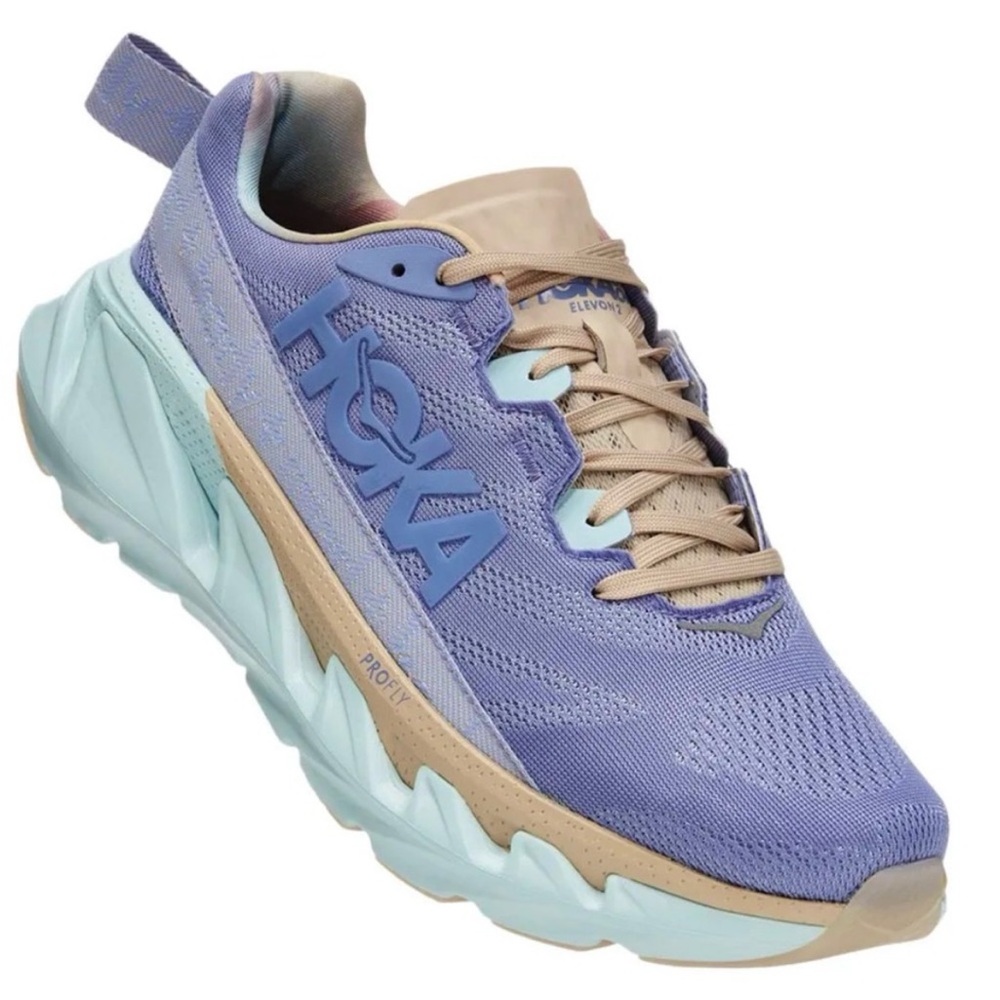 Hoka Elevon 2 Running Shoes Mental Health Unisex Purple Blue Glass